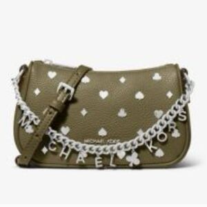 Michael Kors Olive Crossbody Bag with Chain Detail